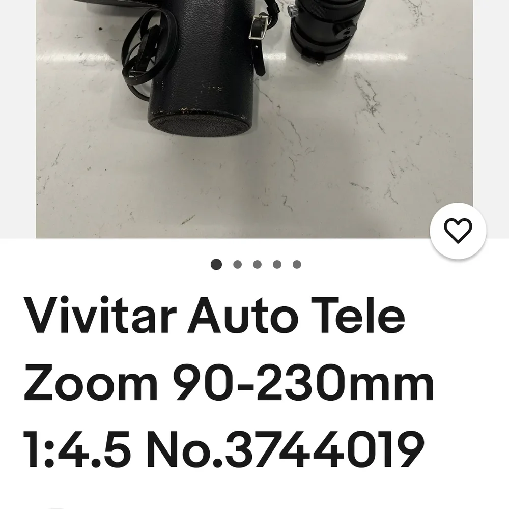 Black Camera Lens with Case